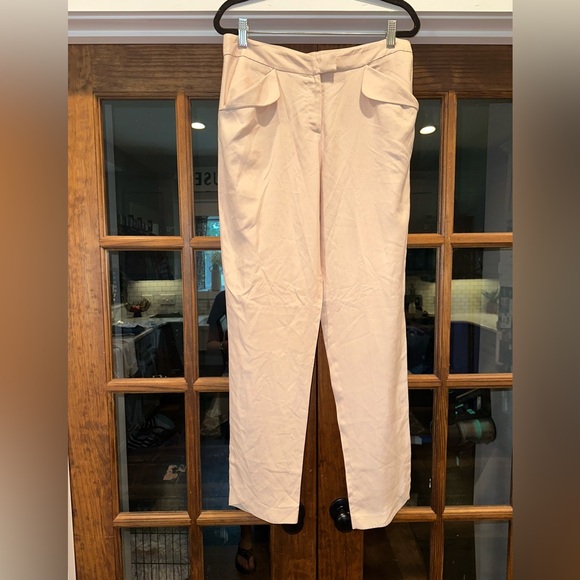 EUC Luca Luca 100% Silk Size‎ 12 US Size 44 UK Elegant Light Pink Women's Pants - Picture 1 of 12